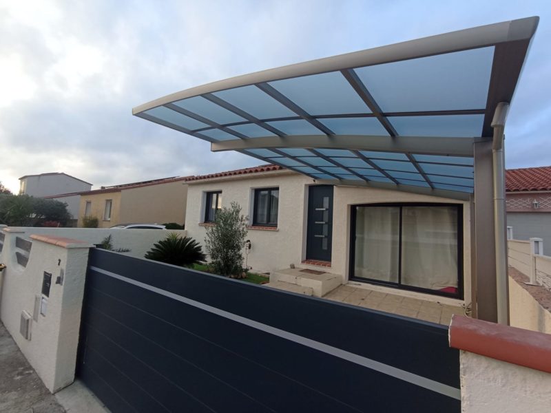 carport aluminium cintré